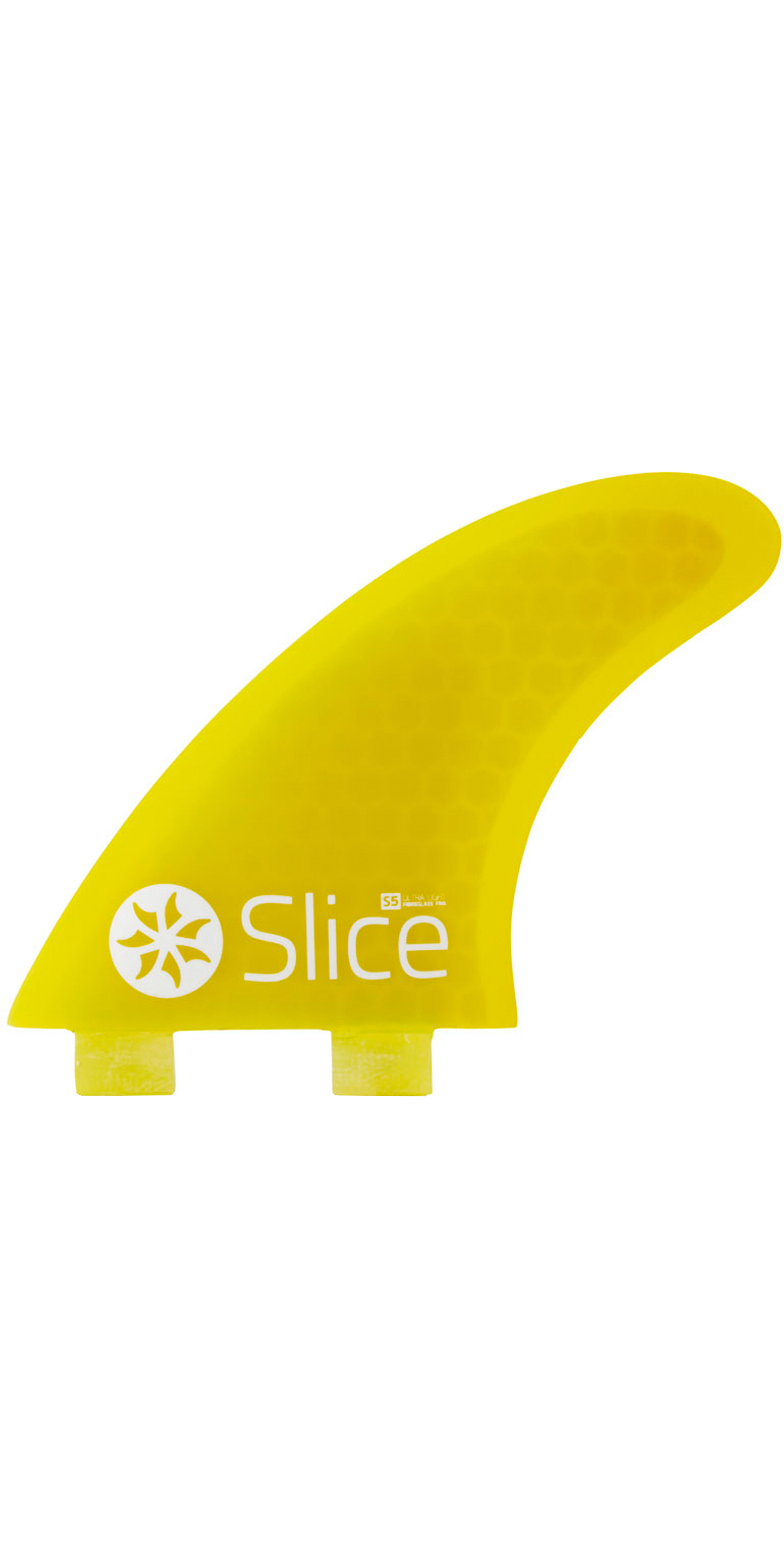 2025 Northcore Slice Ultra Light Hex Core S3 FCS Compatible Surfboard Fins SLI-01 - Yellow